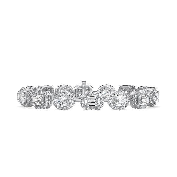 Fancy Shape Halo Bracelet
