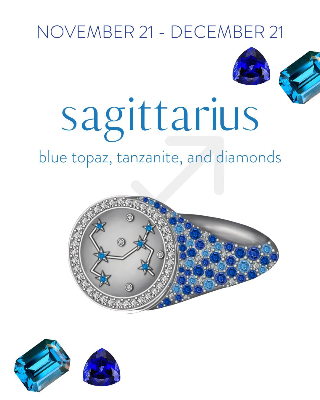 Sagittarius Zodiac Ring