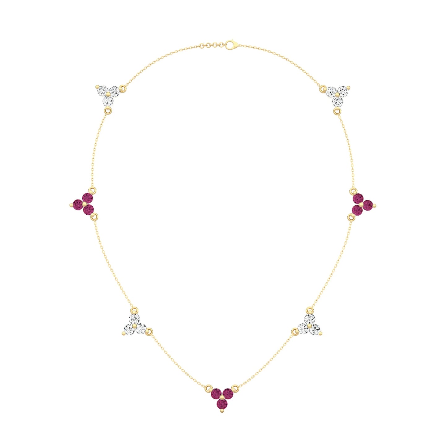 Mixed Trio Station Necklace