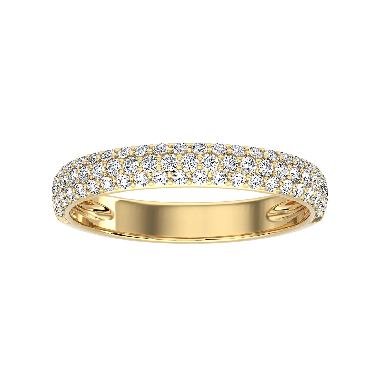 Triple Pavé Studded Band