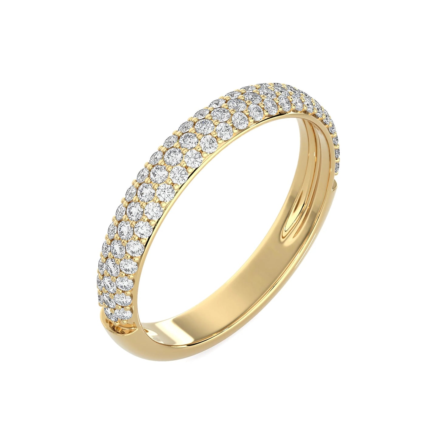 Triple Pavé Studded Band