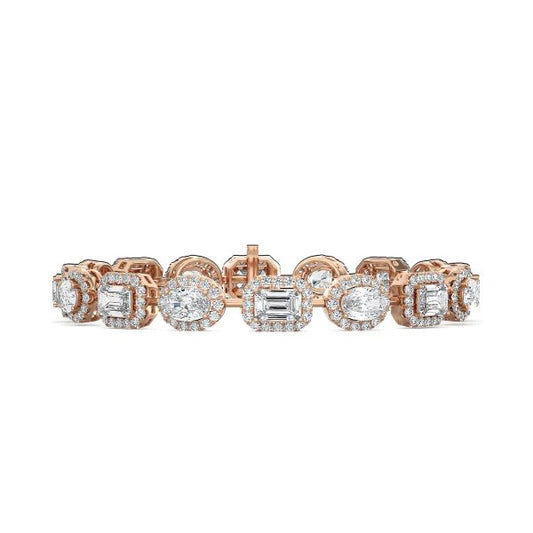 Fancy Shape Halo Bracelet