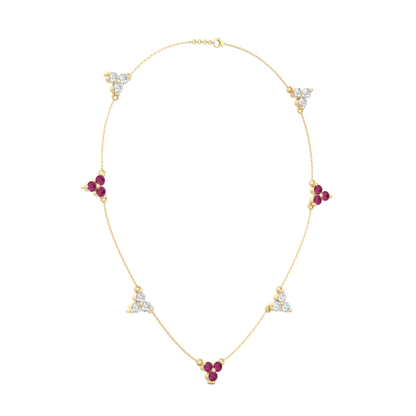 Mixed Trio Station Necklace