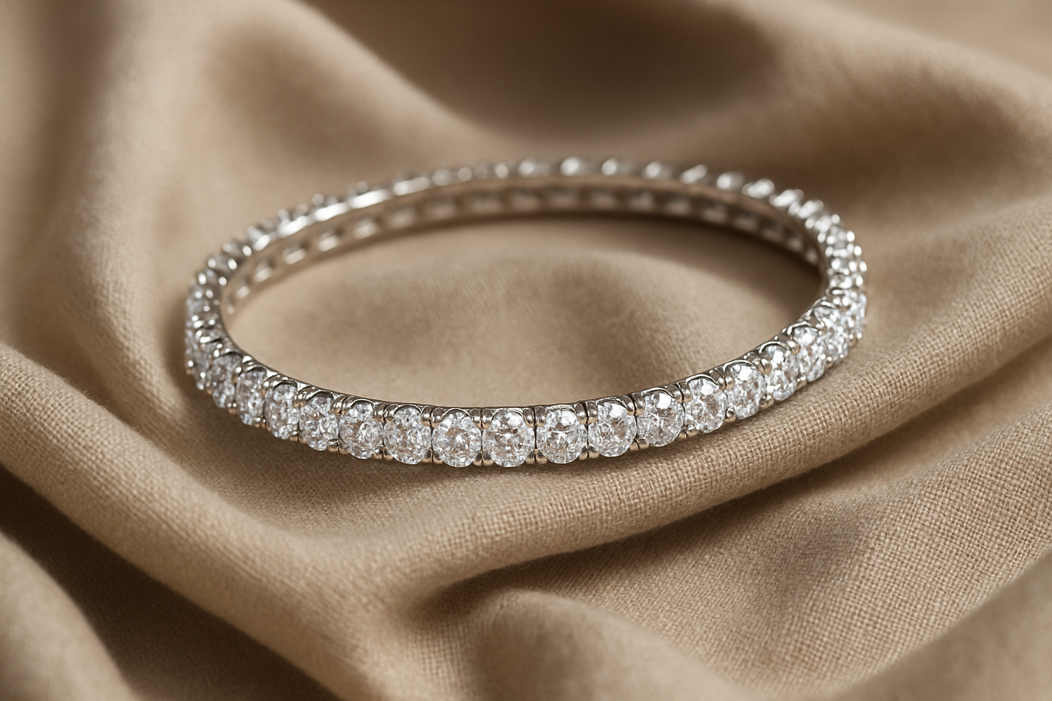 Diamond Bracelet on cloth